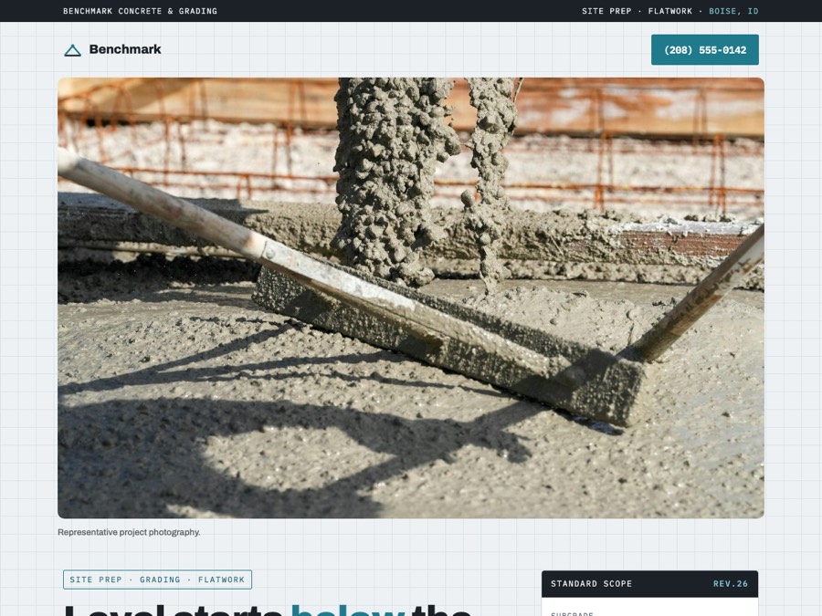 Concrete design — Benchmark Concrete & Grading