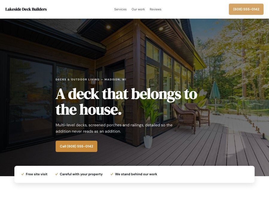 Deck design — Lakeside Deck Builders
