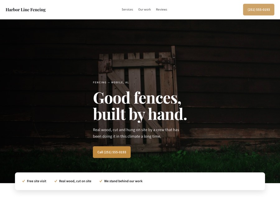 Fencing design — Harbor Line Fencing