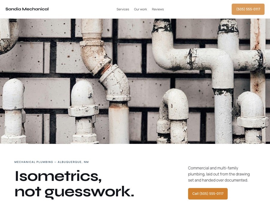 Plumbing design — Sandia Mechanical